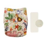 AL Kidz - Reusable Diaper With Insert Pad Pocket - Elephant And Monkey