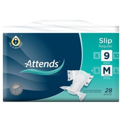 Attends - Slip Regular 9 Medium Adult Diapers (Pack of 28)
