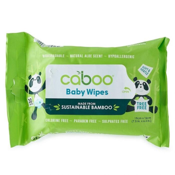 Caboo Bamboo Baby Wipes 30ct Pack Flip Top