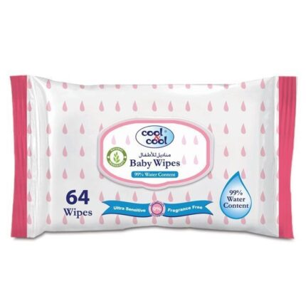 Cool & Cool 99% Water Content Baby Wipes - 64's