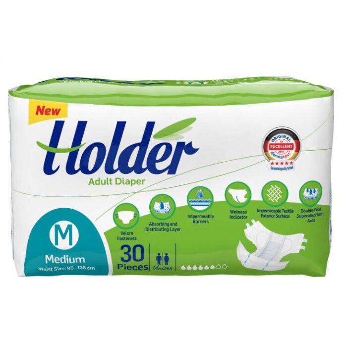 Holder - Adult Diapers, Large, For Waist Size 100-150 cm - Pack of 30