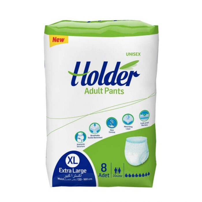 Holder - Adult Pull-Up Pant Diapers, X-Large - Pack of 8