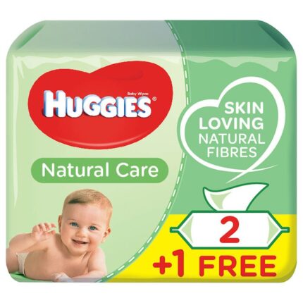 Huggies - Baby Wipes Aloe Vera 2+1 Free 56s x 3 - 168 Wipes