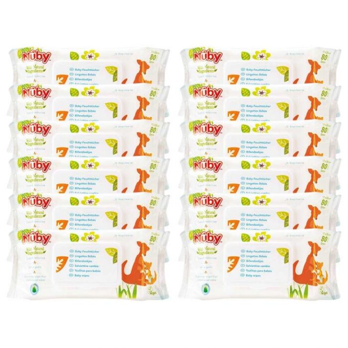 Nuby - Baby Wipes Pack Of 12 - Combo