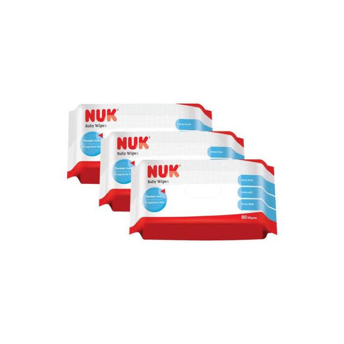 NUK - Baby Wipes Promo Pack 80's x3