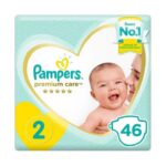 Pampers - Premium Care Diapers, Size 2, Mini, 3-8 Kg, Mid Pack - 46 Pcs