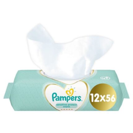 Pampers - Sensitive Baby Wipes 6+6 - 672 Pcs