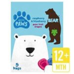 Bear - Paws Raspberry Blueberry - 20g Pack Of 5