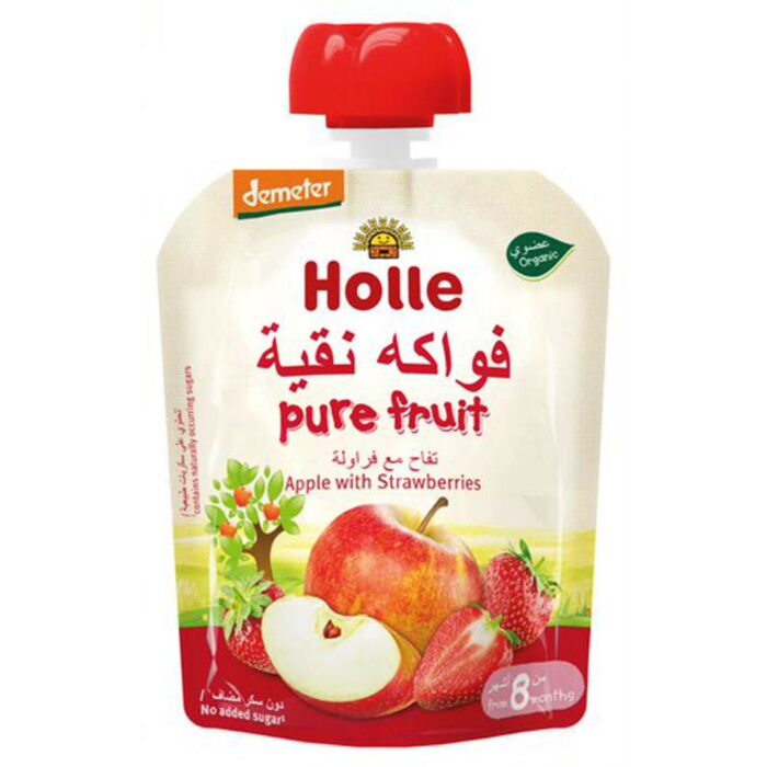 Holle - Organic Peach Apple With Strawberries - 90gm