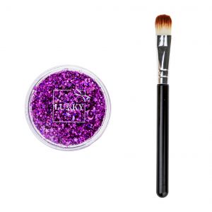 Lukky - Body Glitter Gel w/ Brush 25ml Purple