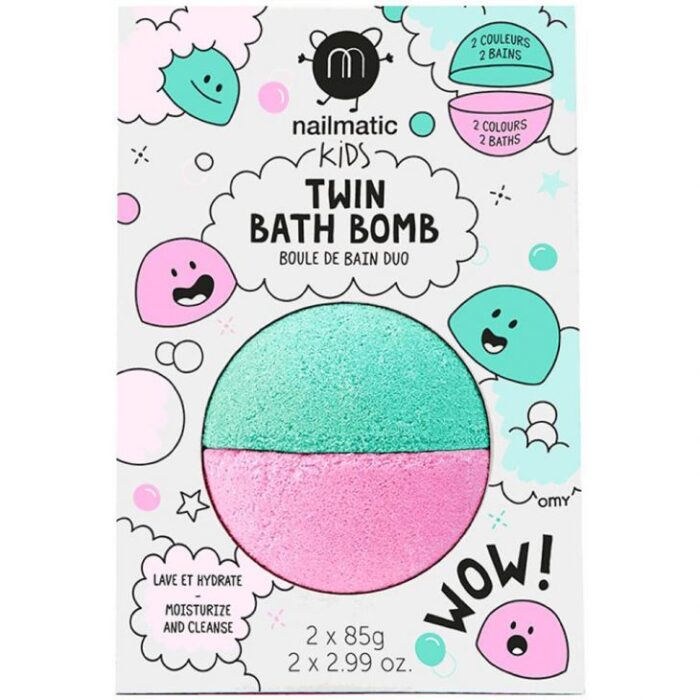 Nailmatic Kids - Gentle & Vegan Twin Bath Bomb Pink - Lagoon