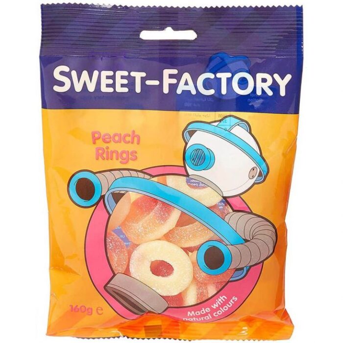 sweet factory - peach rings 12/160 gm